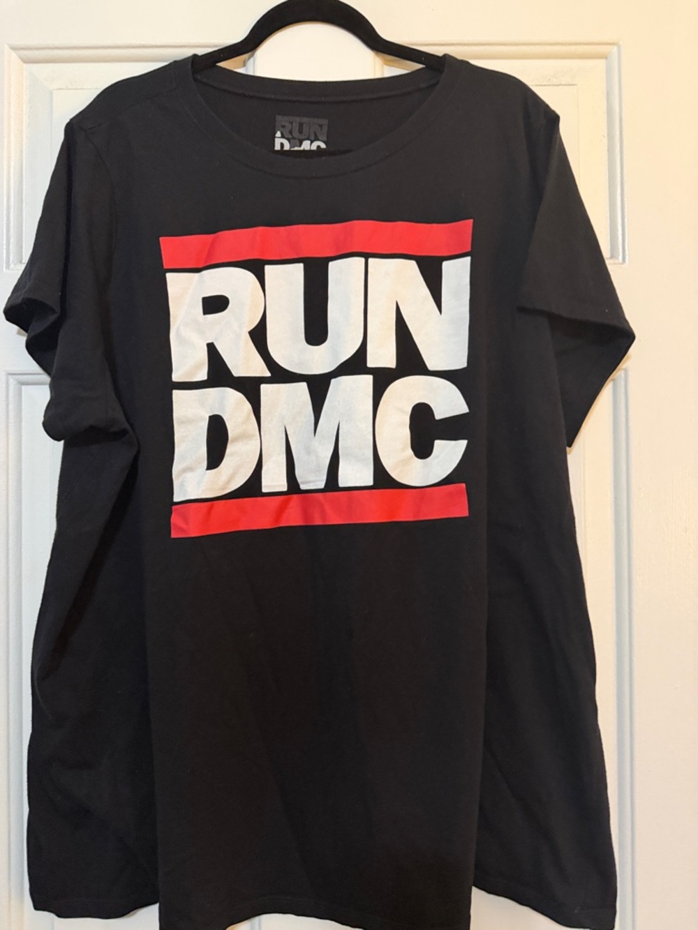 torrid Black RUN DMC Graphic Short Sleeve Tee with Red & White Print